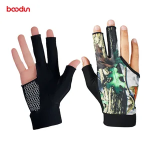 BOODUN профессиональные мужские бильярдные перчатки, перчатки с 3 пальцами, Нескользящие Snookers перчатки, бильярдные перчатки, 1 шт. - изображение