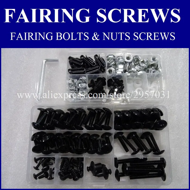 

Fairing bolts & nuts fairing screws fit for SUZUKI TL1000R 1998-2002 GSX750F GSX600F 1997-2005 GSX650F 2008-2010 Fairing bolts