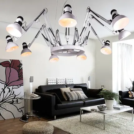 

Lustres Pendant Lamp guest restaurant creative fashion artistic personality office stairs telescopic spider chandelier 9/12/16