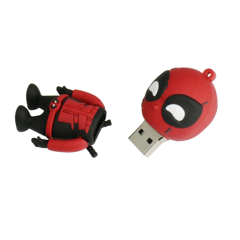 USB 2,0 Флешка мультфильм 64 ГБ флешки супергерой Халк Дэдпул 4 ГБ 8 ГБ 16 ГБ 32 ГБ Memory Stick диск творческий подарок игрушки