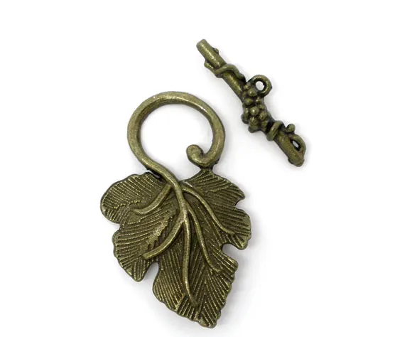 3 комплекта бронзового цвета Шарм в виде винограда переключение застежки выводы