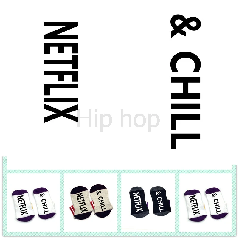 Носки Netflix& Chill хлопковые эластичные удобные носки унисекс Netflix Одежда Носки