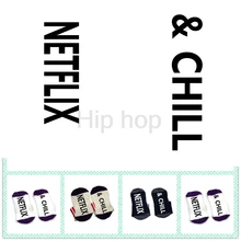 Носки Netflix& Chill хлопковые эластичные удобные носки унисекс Netflix Одежда Носки