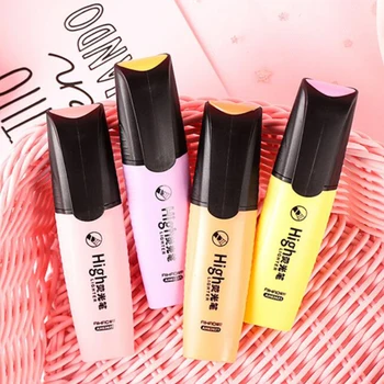 

4 pcs/lot Mini highlighter Cute Macaroon Painting Drawing marker pen office school writing supplies gift escolar