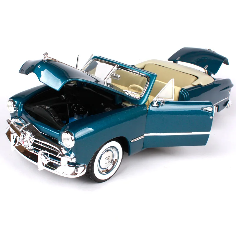 Maisto 1:18 1949 ford серый синий старый автомобиль литья под давлением 270*100*85 мм роскошная винтажная модель автомобиля с открытым верхом автомобильный коллекционный 31682