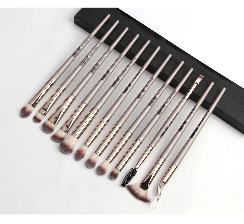 

Pro Makeup Brushes Set 12 Pcs/lot Eye Shadow Brushes Blending Eyeliner Eyelash Eyebrow Brushes for Makeup Brochas Maquillaje