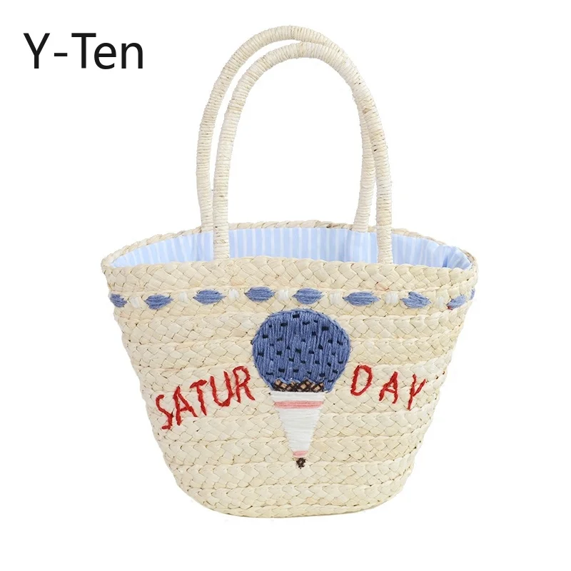 

Bohemia Straw Bag Holiday Beach Small Fresh Lovely Handbag Seaside Holiday Hand-woven Single Shoulder Bag Lady