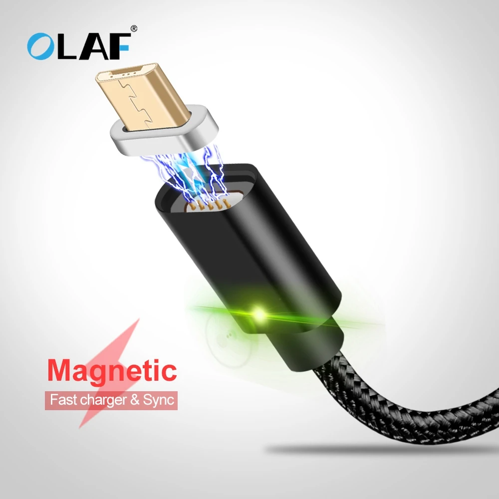 Магнитный кабель Олаф Micro USB, магнитный кабель для быстрой зарядки, кабель USB Type C, кабели для передачи данных для телефонов, Android, мобильный кабель для быстрой зарядки