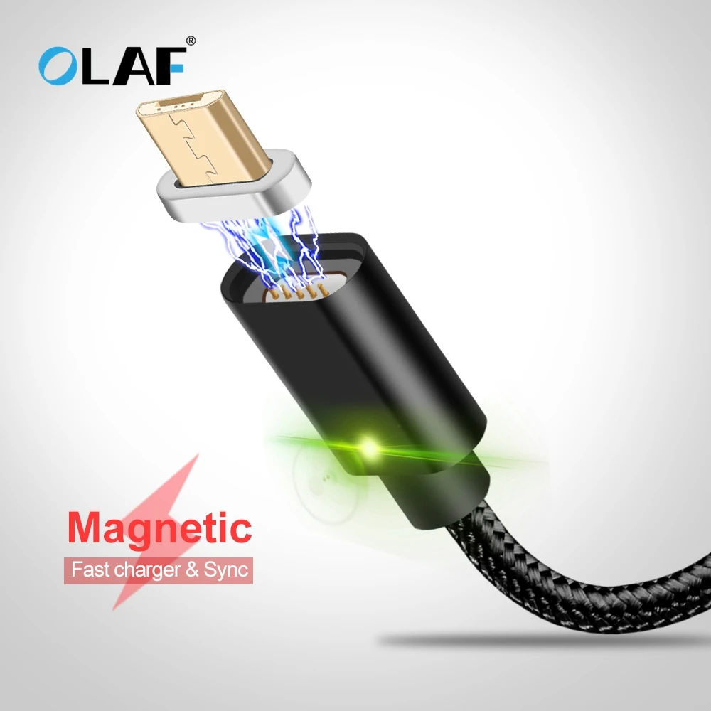 

OLAF Micro USB Magnetic Cable Magnet Quick Charge USB Type C Cable Phone Data Cables Android Mobile Fast Charging Wire