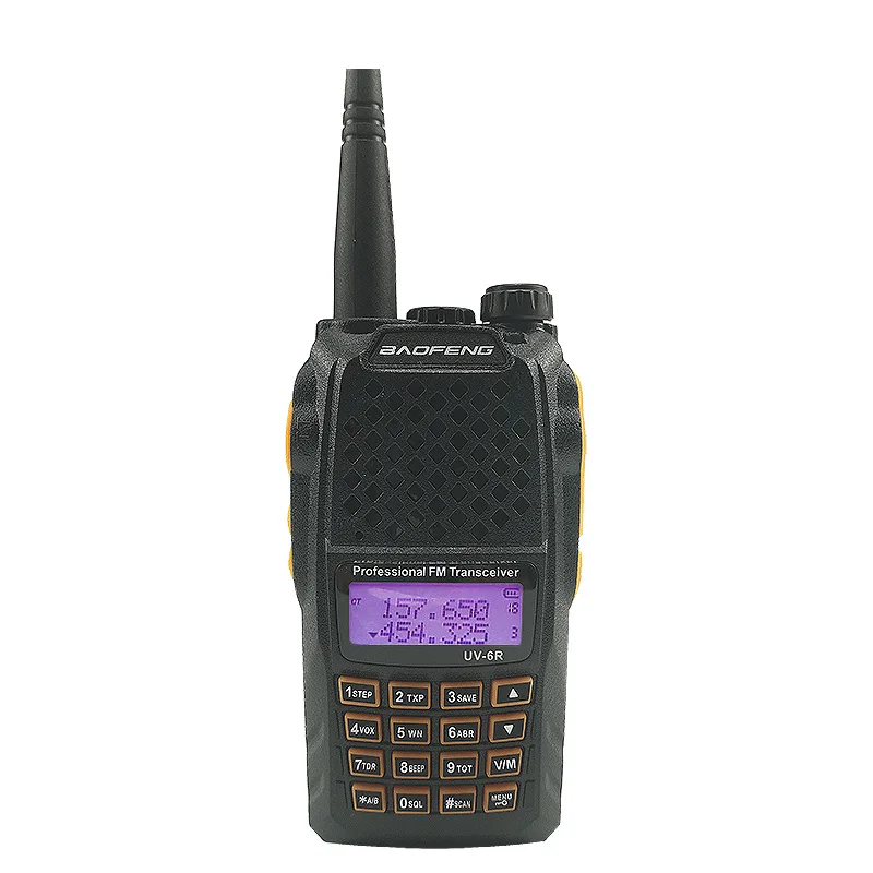 Baofeng UV-6R оранжевая клавиатура 7 Вт рация UHF VHF Двухдиапазонная UV 6R Walky Talky FM 128CH VOX Ham Радио UV6R для охотничьего радио - Цвет: 1 piece