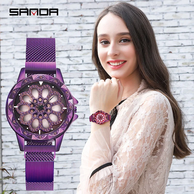 

2019 Luxury Brand lady Crystal Watch Women Dress Watch Fashion Rose Gold Quartz Watches Female Stainless Steel Wristwatches P233