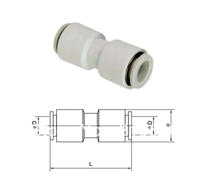10PCS SMC Type KQ2H08 00 KQ2H0800 Tube Fitting One Touch Push In