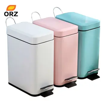 

ORZ Trash Can Bathroom Kitchen Living Room Office 5L Garbage Dust Bin Storage Bucket Storage Box Waste Can