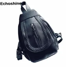 2016 New Casual Women PU leather Backpack Chest Pack Rucksack Travel School Bookbags Shoulder Bag Satchel Bag gift wholesale