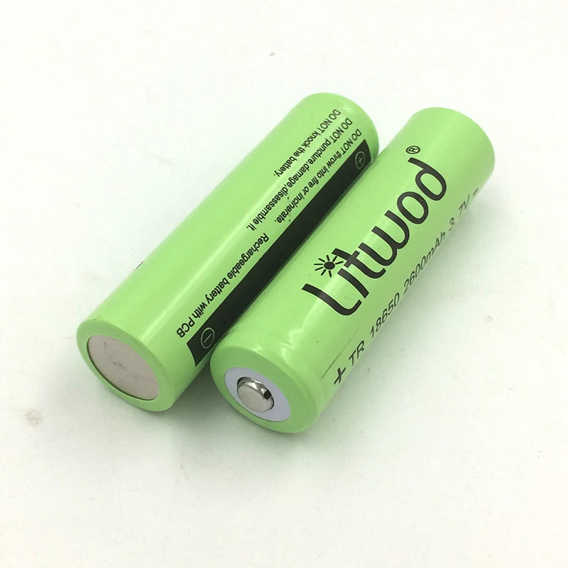 Litwod 3,7 V 2600 mAh 18650 литий-ионный аккумулятор для Светодиодный фонарь 2600 mAh батареи