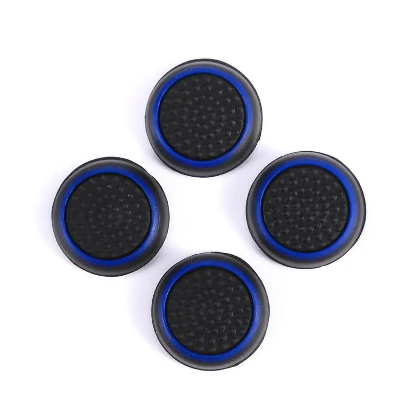 ALLOYSEED 4 шт. силиконовые Игровые колодки контроллер аналоговый джойстик ручка для большого пальца палка крышка для PS4 PS3 Xbox One - Цвет: Синий
