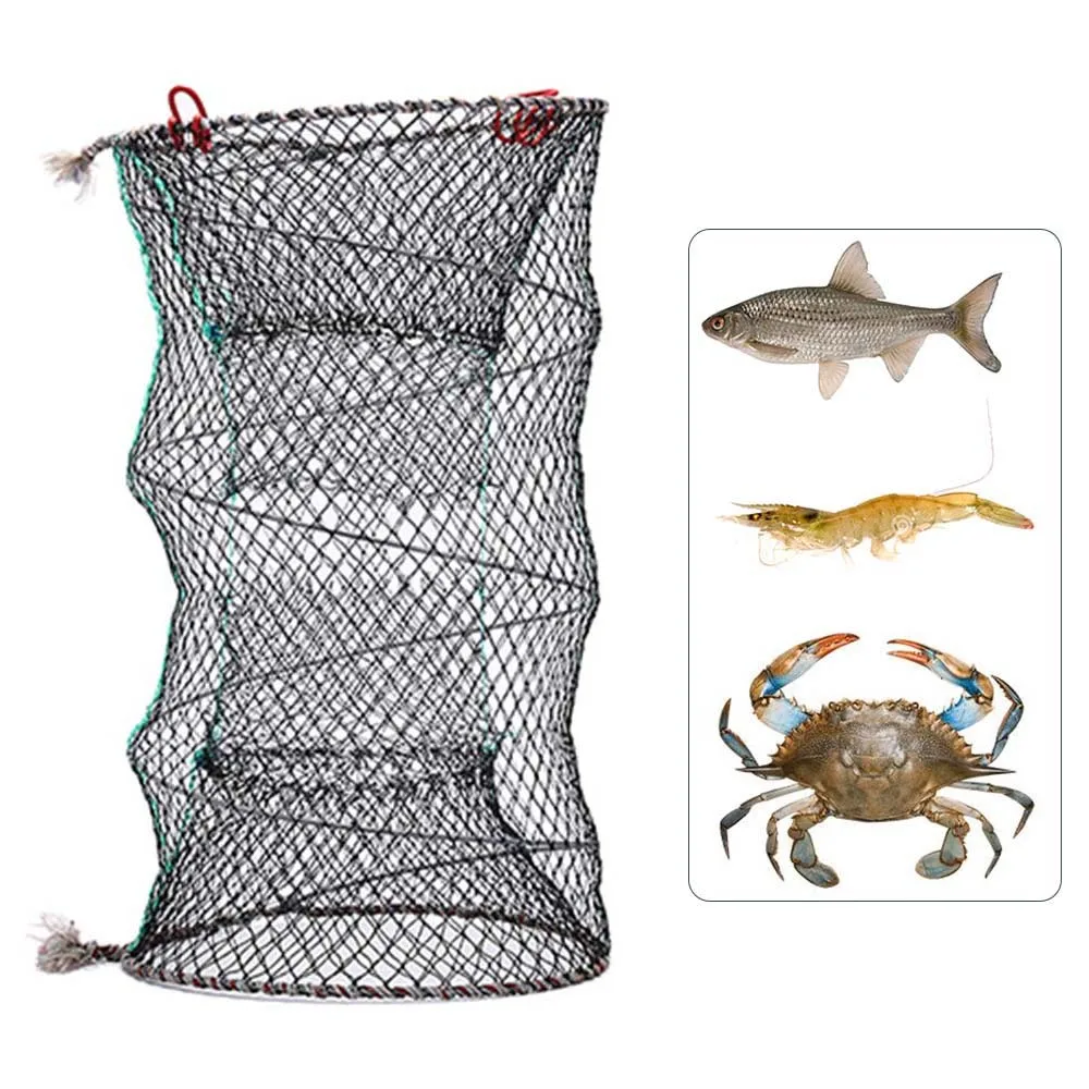 

Three-layer Hanging Spring Fish Net Collapsible Trap Cast Keep Net Crab Crayfish Lobster Catcher Fish Net Eel Shrimp Live Bait