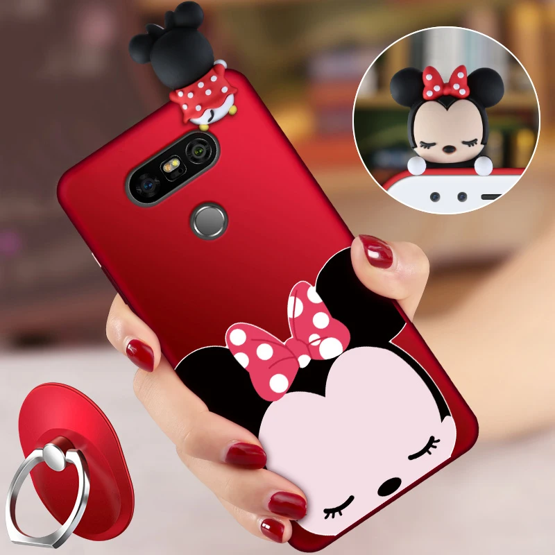 

For LG G5 case with Lanyard full coverage protector Cartoon papa style 3D Cute soft silicon Fitted Case for lg g5 case cover