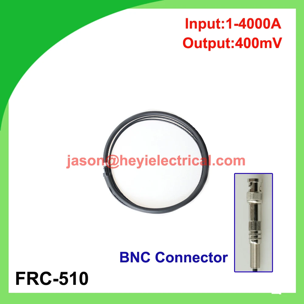 

input 4000A FRC-510 flexible rogowski coil with BNC connector output 400mV clamp on CT