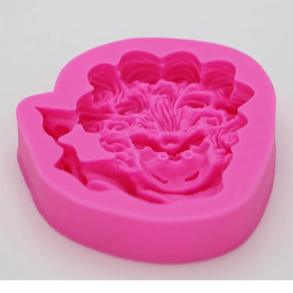 Рождественская форма Санта 3D силиконовая форма для кексиков форма для формы из полимерной глины шоколадные кондитерские инструменты для изготовления конфет F1171