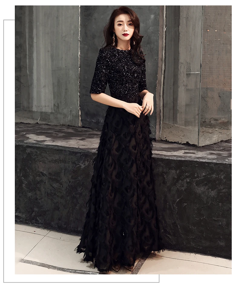 YOSIMI 2019 вечернее платье лето с круглым вырезом короткий рукав элегантный А-силуэт макси длинные благородные тонкие женские платья с