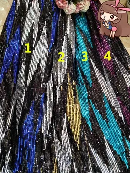 

SYJ-4259 nigerian tulle lace fabric hot sale sequins French Net Lace Fabric embroidery mesh fabric