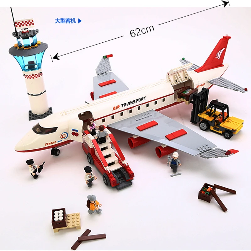 NEW GUDI 8913 City Air Plane Large Passenger Aircraft Building Block