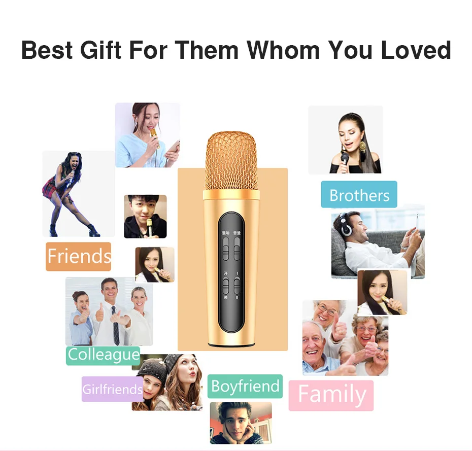 ECHO Karaoke Microphones Handheld UHF wireless microphone mic systems for phone teaching stage voice amplifier speaker (12)
