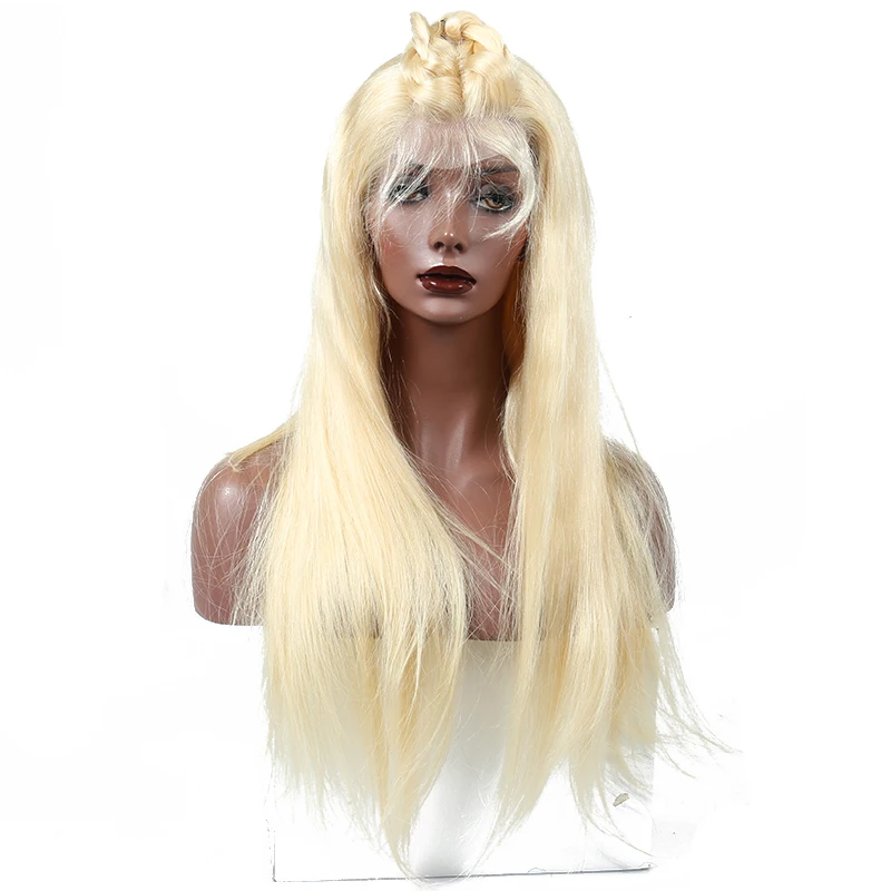 613 13*6 Lace Front Human Hair Wigs Honey Blonde Straight Brazilian Transparent Lace Colorful Wig