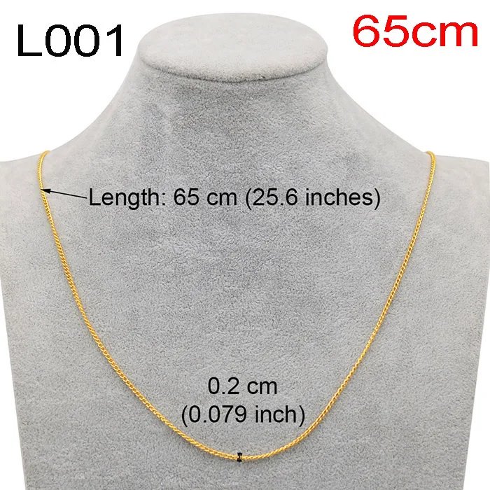 Anniyo Gold Chain Necklaces for Women Girls,Gold Color/Silver Color Thin Chains Jewelry Gifts - Окраска металла: L001