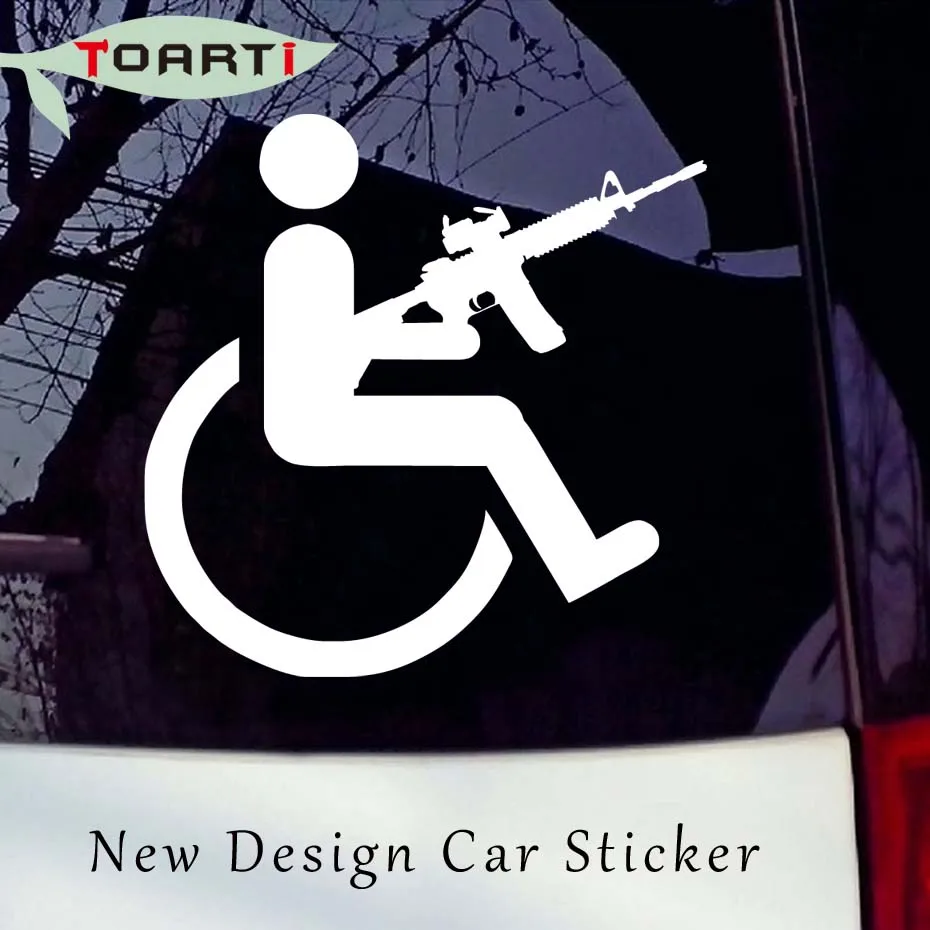 Buy Rifle Gun Handicap Vinyl Auto Sticker Waterproof