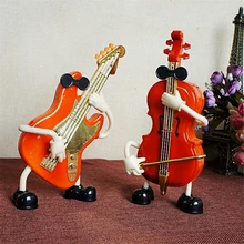 HAOCHU Music Performer Guitar Cello Model Music Box Clockwork Rotary Fun Toys Gifts for Kids Home Decoration Crafts