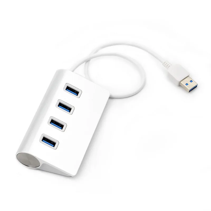 BinFul 4 USB порт адаптер алюминиевый материал USB 2,0 3,0 концентратор разветвитель синий индикатор светильник для Windows 7 8 10 XP Vista Mac