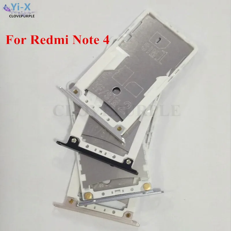 

1PCS SIM Card Tray Holder Slot Adapters for Redmi Note 4 Phone Replacement Parts