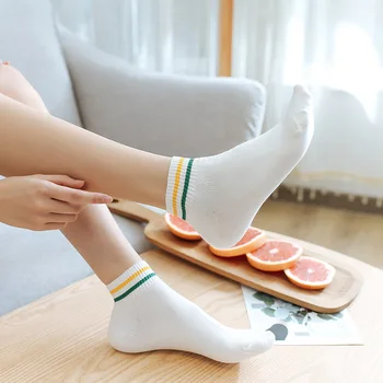 

10 pieces = 5 pairs New Women's Shallow Mouth Invisible Boat Socks Silicone Non-Slip Invisible Breathable Cotton Socks Meias