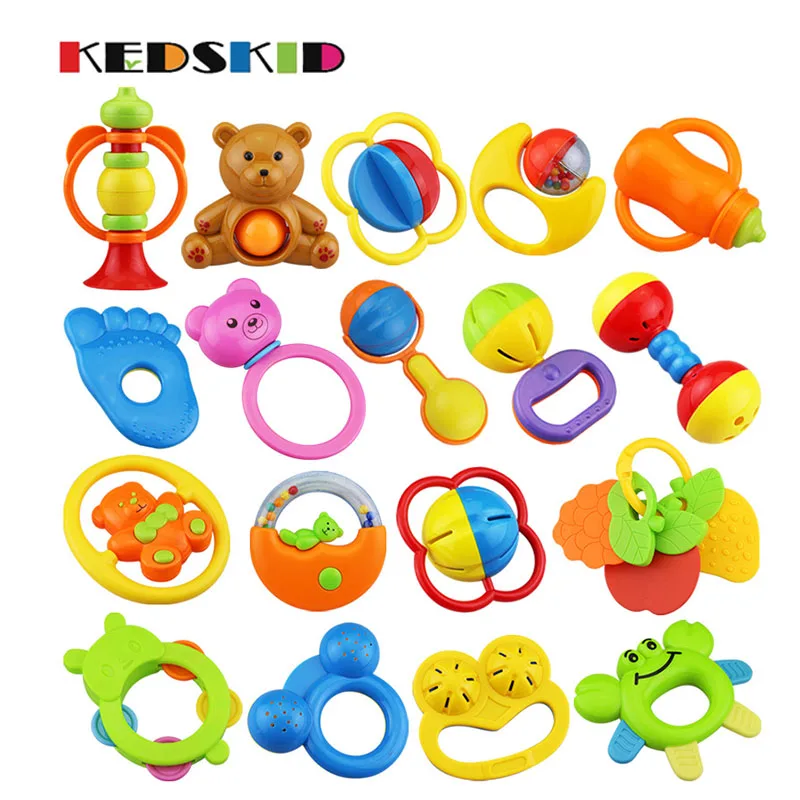 7 Uds bebé nuevo meses bebé juguetes educativos mano de sonajero campana niño juguete de música - AliExpress Juguetes y pasatiempos