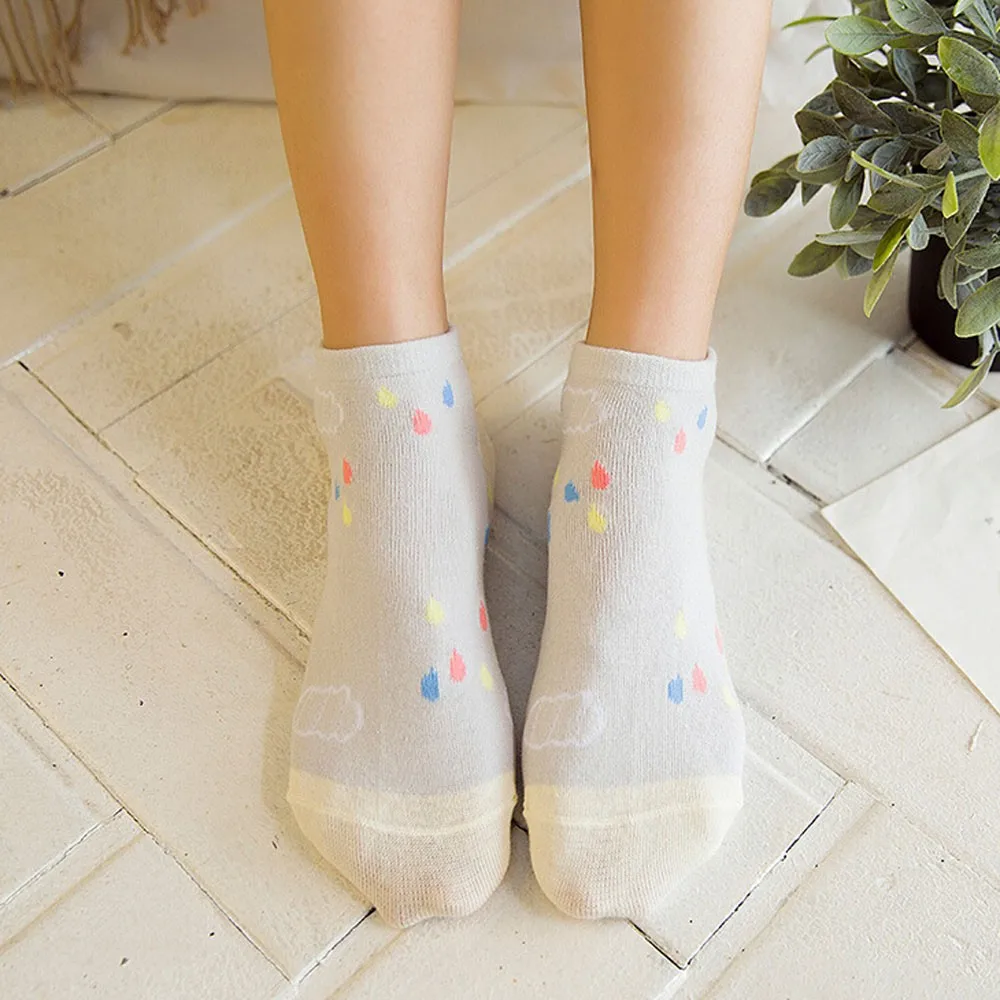 Женские носки повседневные деловые хлопковые модные в полоску удобные осенне