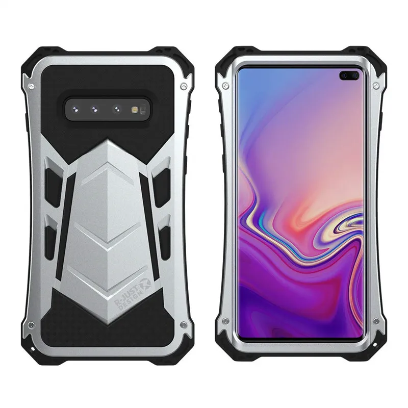 R Just бронированный дизайнерский чехол для Samsung Galaxy S10 Plus алюминиевые силиконовые