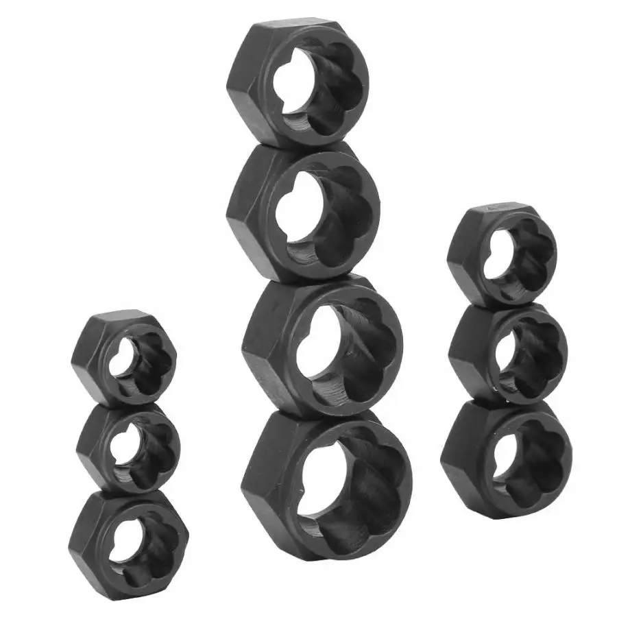 

1 Set Damaged Screw Extractor Nut Bolt Remover Drill Bit Guide Set Broken Stud Extractor Easy Out Bolt Remover Stripped Kit Tool