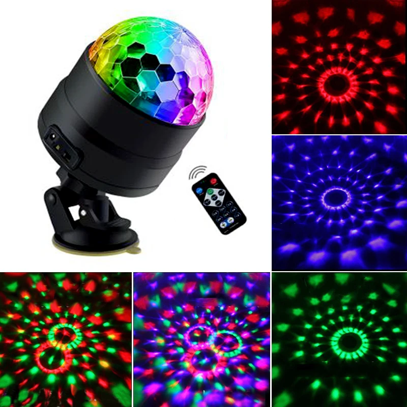 vendedor acortar Muscular Luz de discoteca con 4 luces LED USB, Bola de discoteca de 5V, activada por  lámpara estroboscópica sonido para baile, DJ, escenario, coche, hogar,  fiestas de niños, Bar, Club _ - AliExpress Mobile