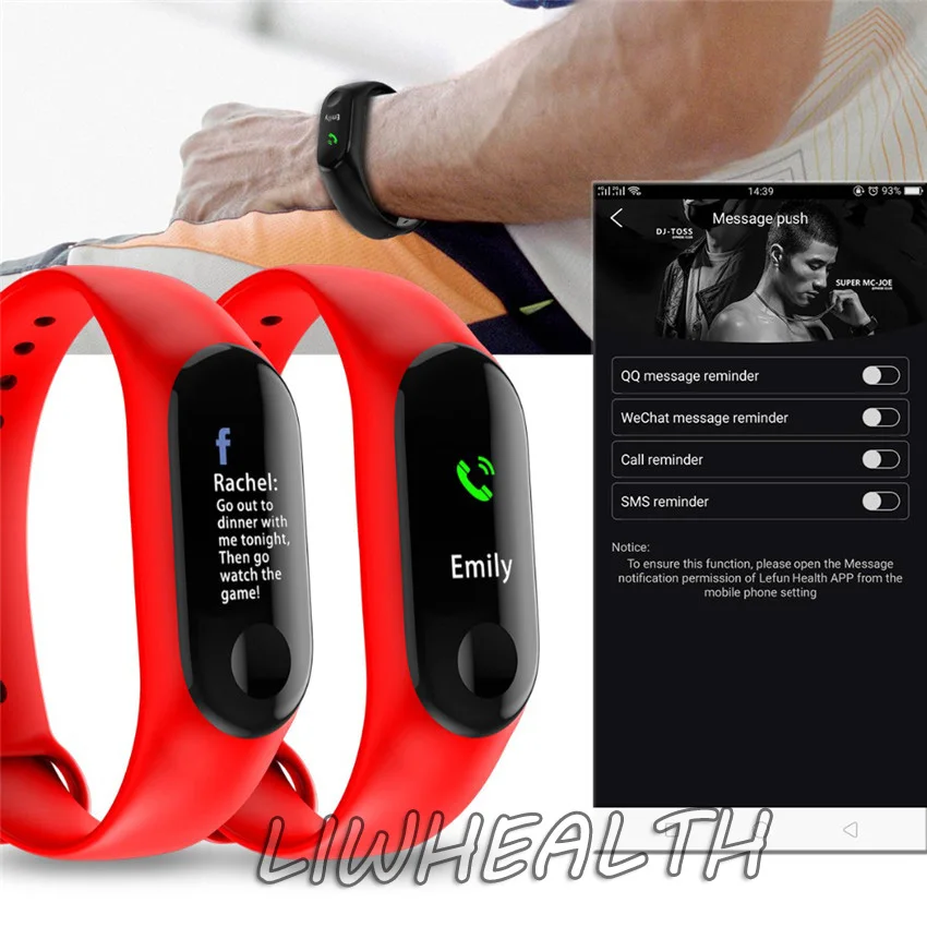 Фитнес браслет Smartband для мониторинга здоровья недорогой фитнес с пульсометром