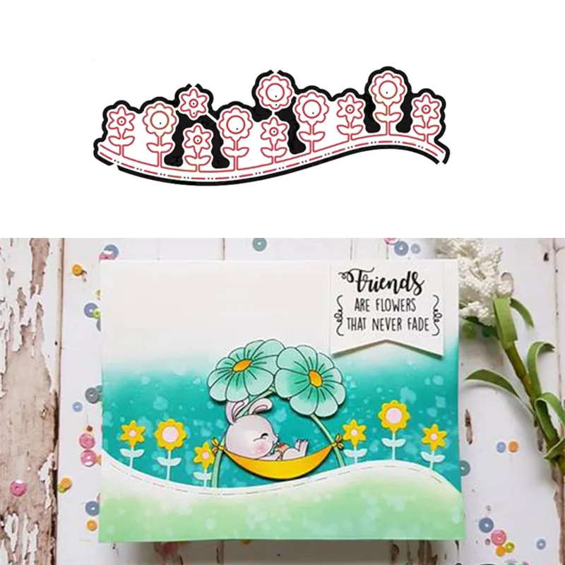 

GJCrafts Flower Border Dies Metal Cutting Die for Scrapbooking 2019 New Cutting Die DIY Album Card Making Decor Paper