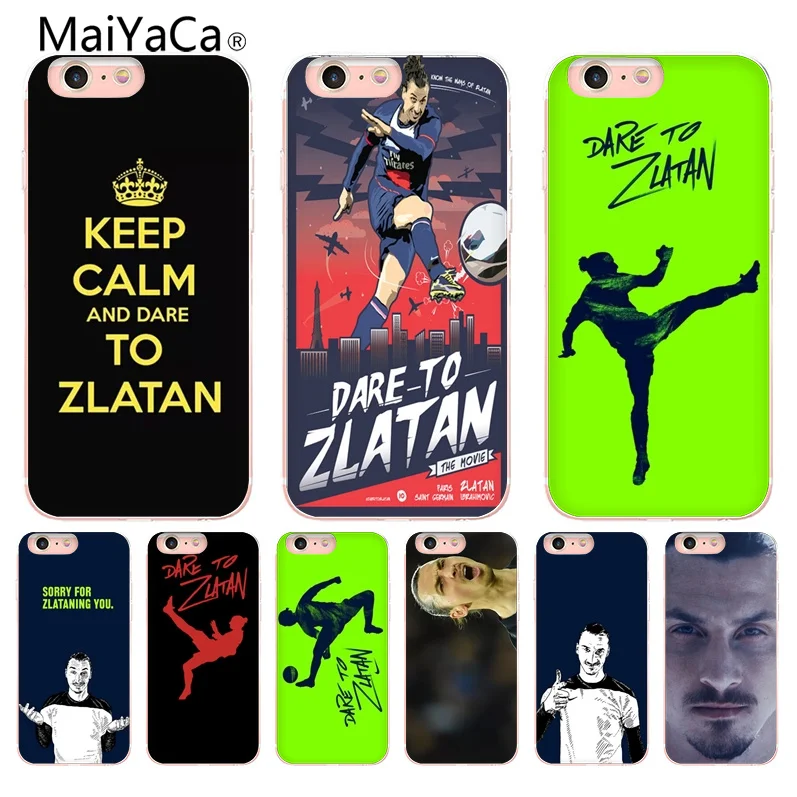 

MaiYaCa KEEP CALM Dare To Zlatan Coque Shell Phone Case for Apple iPhone 8 7 6 6S Plus X 5 5S SE 5C Mobile Cases