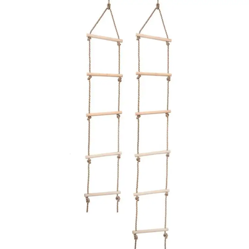 Деревянная веревочная лестница мульти Rungs детская альпинистская игрушка безопасная Спортивная качающаяся корзинка