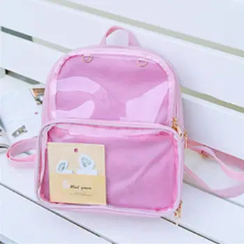 

Clear Women Backpacks Itabags Harajuku Backpack Waterproof Lovely Transparent Bag for School Teenager Girls Shoulder Bags Casual