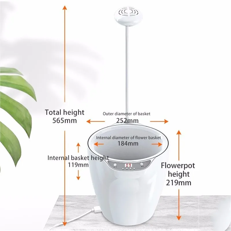 Интеллектуальный цветочный горшок с полным спектром лампа для роста растений для комнатных садовых растений цветочный Гидропоника светодиодный светильник для чтения