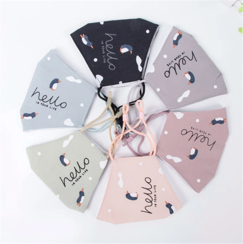 

Anti Pollution Mask Dust Respirator Printed cotton Mouth Mask for children 3pcs