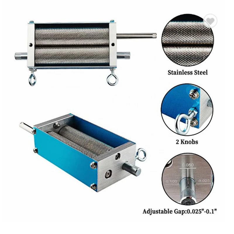 Новейшая ручная мельница из нержавеющей стали с 2 роликами портативная кухонная мельница домашний кухонный инструмент мельница для изготовления пива