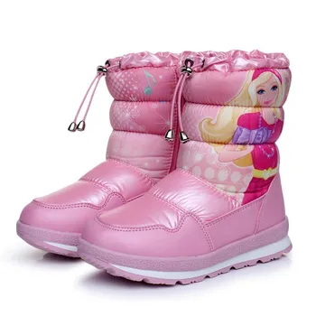 

MHYONS 2019 new winter waterproof children's boots winter girls snow boots cartoon boots thick cotton baby cotton shoes Zip