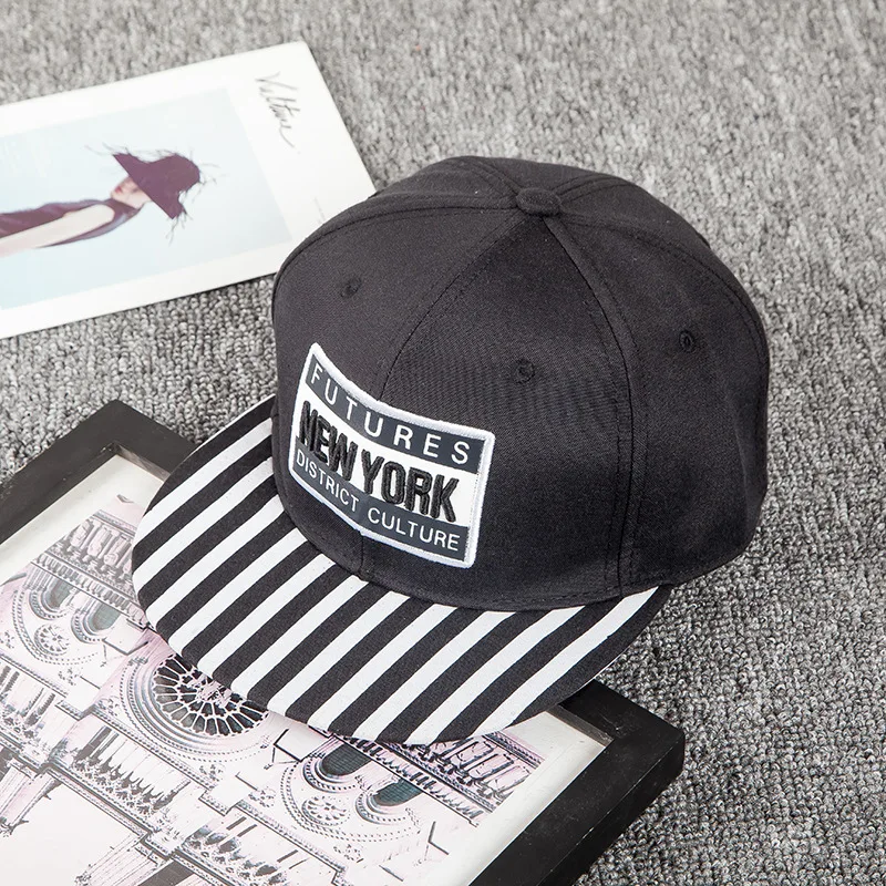 

New South Korean snapback men hip hop spiked striped visor baseball cap bone masculino dad hat caps casquette gorras hats